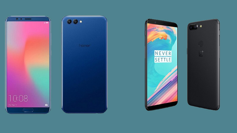 Huawei Honor V10 OnePlus 5T smartphone