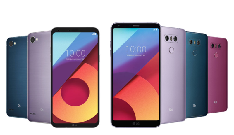 LG G6 LG Q6 Android Oreo smartphone