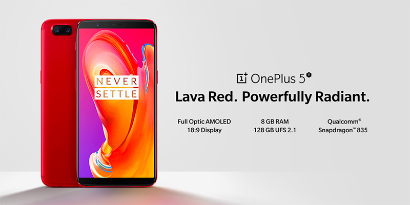Amazon OnePlus 5T Lava Red Android Oreo