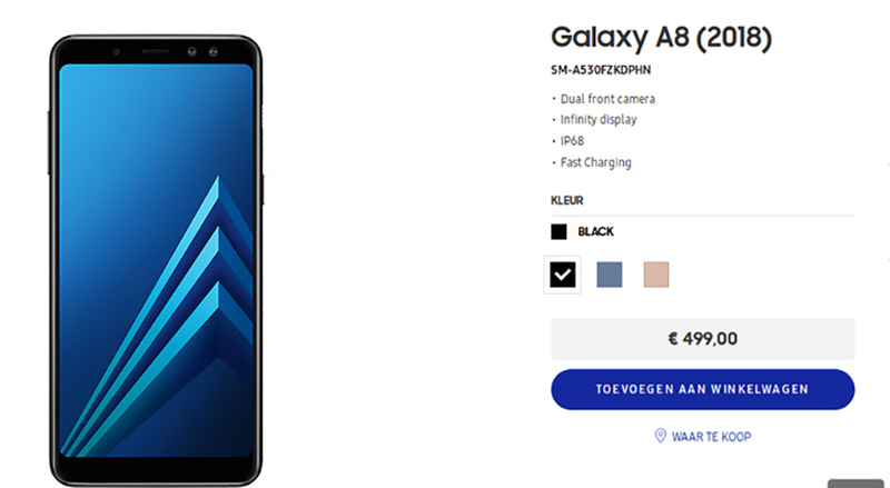 Samsung Galaxy A8 2018 Android Europa