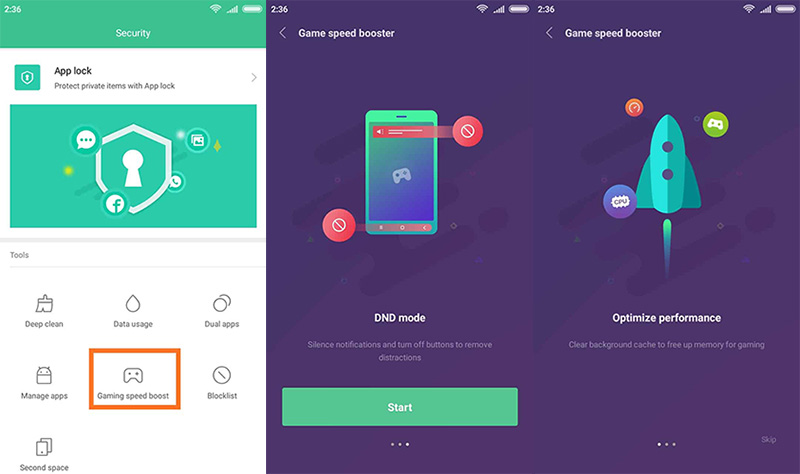 Xiaomi MIUI 9 Modo de Jogo