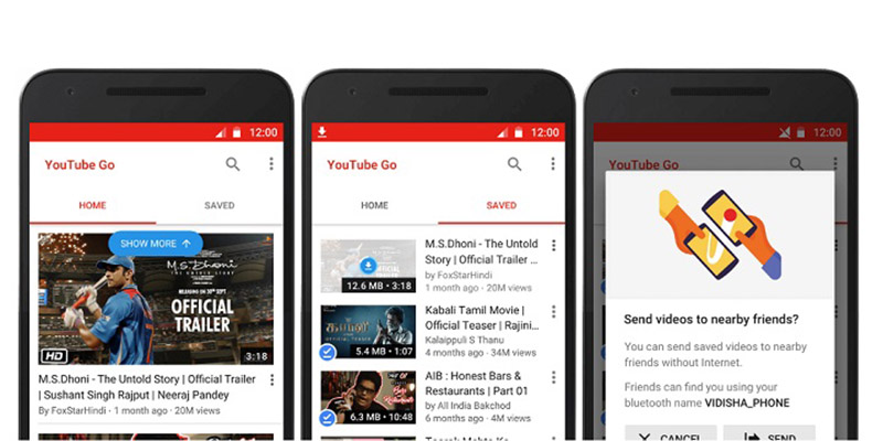 Android Google Play Store YouTube Go