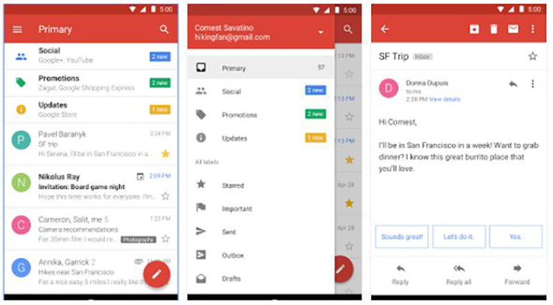 Gmail GO Google Play Store
