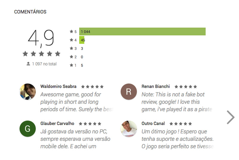 Google Play Store jogo Android