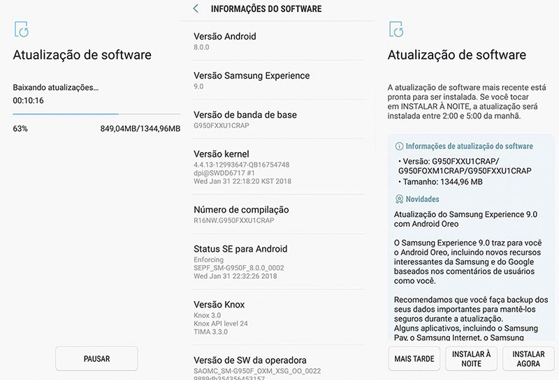 Samsung Galaxy S8 Android Oreo