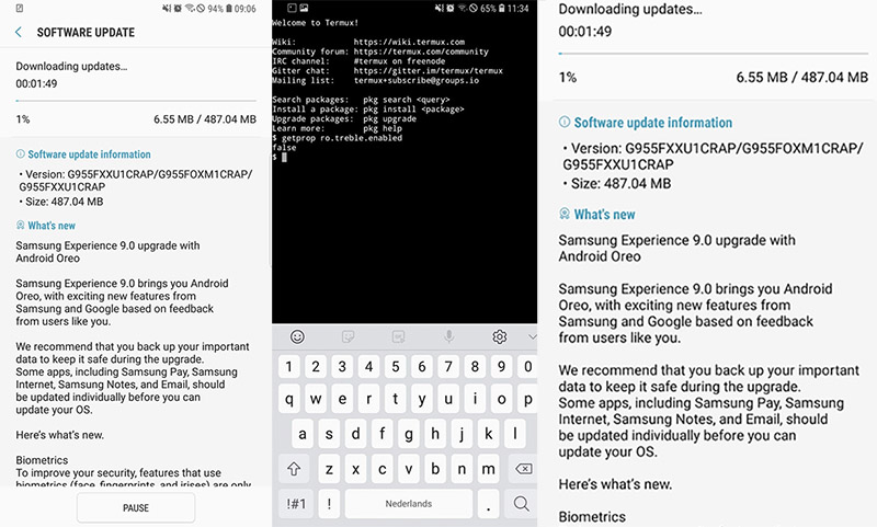 Project Treble Samsung Galaxy S8 Android Oreo 8.0
