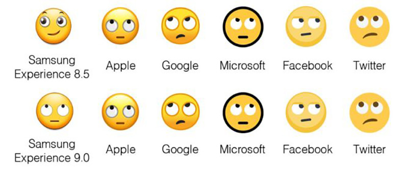 emojis do Android Google Chrome Samsung Galaxy S9 Apple iPhone X emojis 1