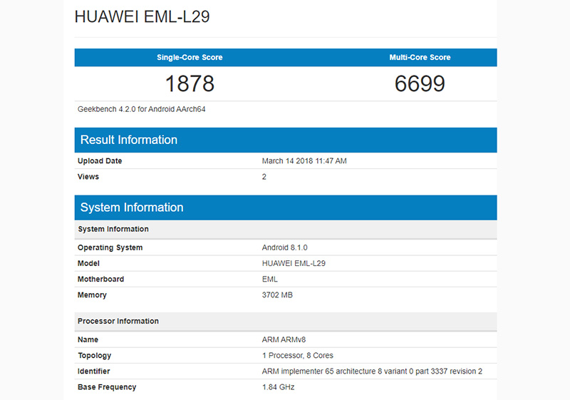 Huawei P20 Samsung Galaxy S8