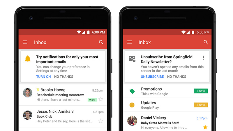Inteligência Artificial novo Gmail da Google Android iOS