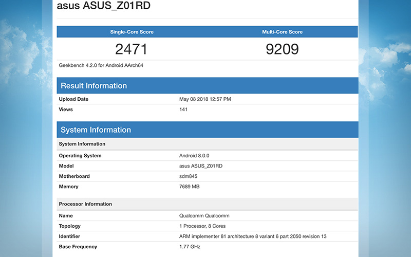 ASUS ZenFone 5Z Qualcomm Snapdragon 845