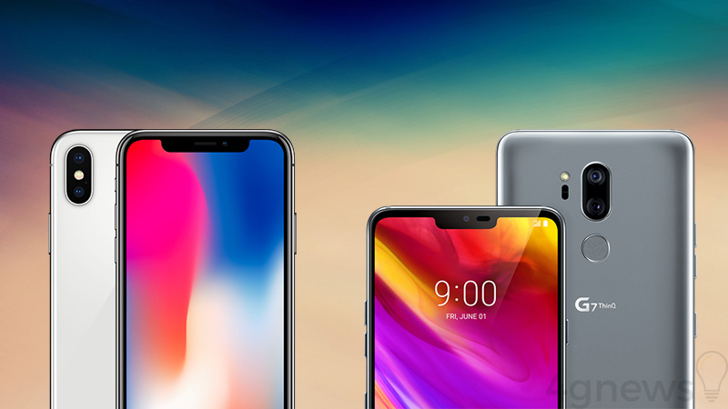 LG G7 Apple iPhone X Android iOS