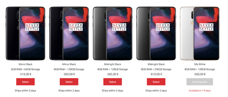 OnePlus 6 Android Oreo Google Xiaomi Mi 8