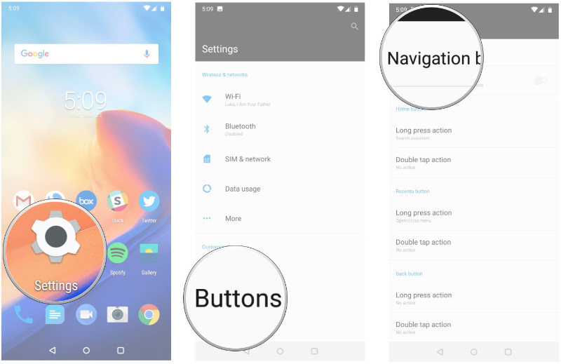 OnePlus 6 Android Oreo Google gestos de navegação 1
