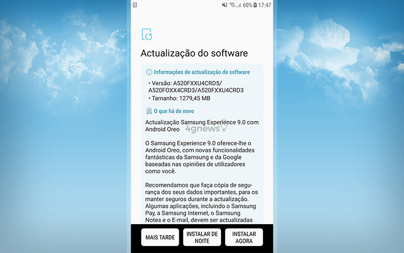 Samsung Galaxy A5 2018 Android Oreo Google