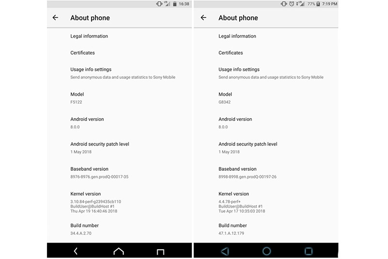 Sony Xperia X Android segurança