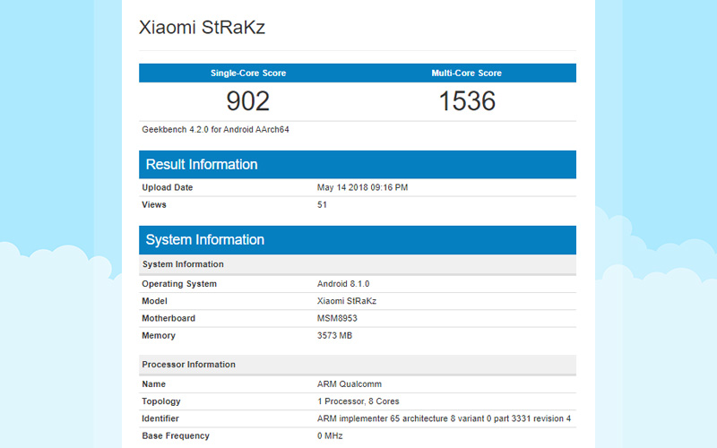 Xiami StRaKz Android Oreo 8.1