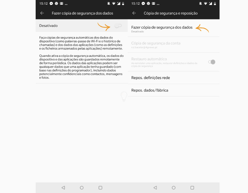 Android Oreo Backup Google mensagens SMS segurança cópia