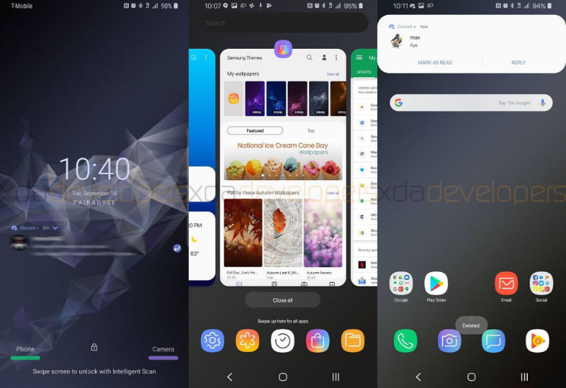 Android Pie Samsung Experience 10 Samsung Galaxy S9+