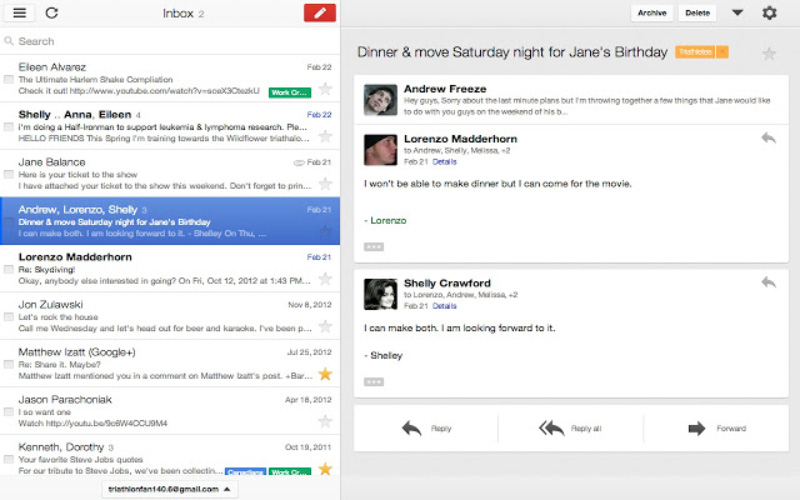 Google Gmail Android Google Chrome webapp