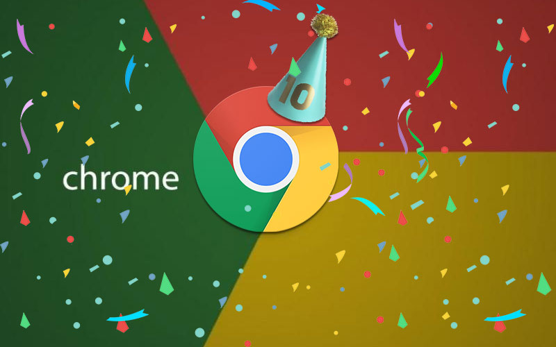Google Chrome 10 anos 4gnews