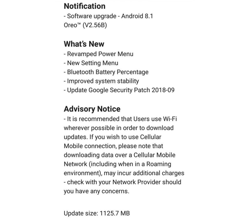 Nokia 3.1 Android Oreo 8.1