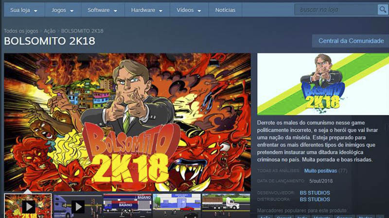 Bolsonaro Bolsomito 2k18 Valve Governo Brasileiro jogo