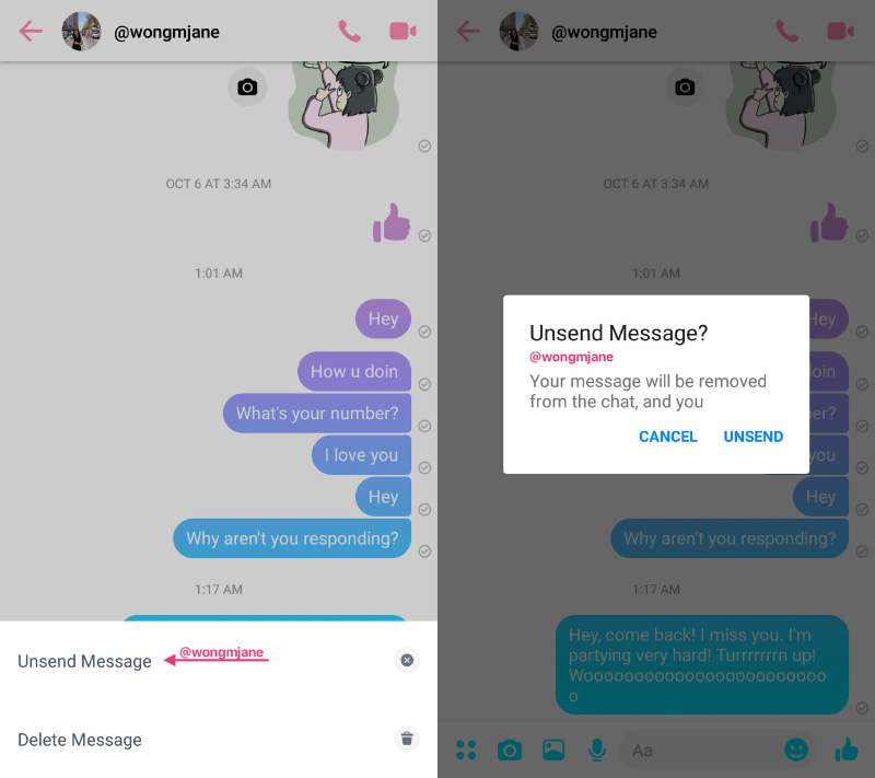 Facebook Messenger envio Android mensagens WhatsApp