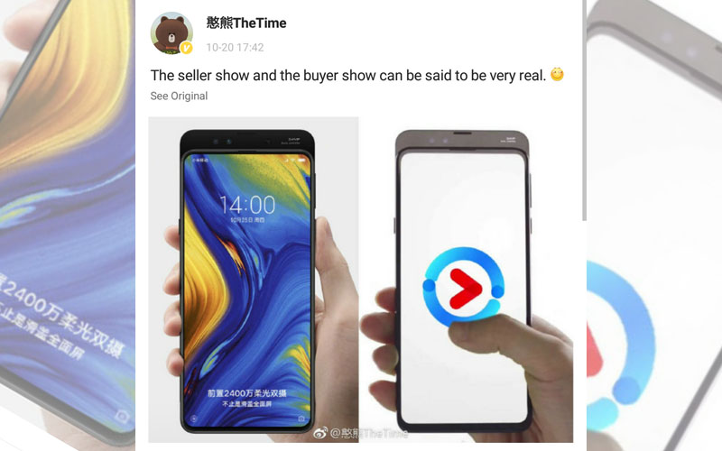 Xiaomi Mi Mix 3 moldura Android Pie