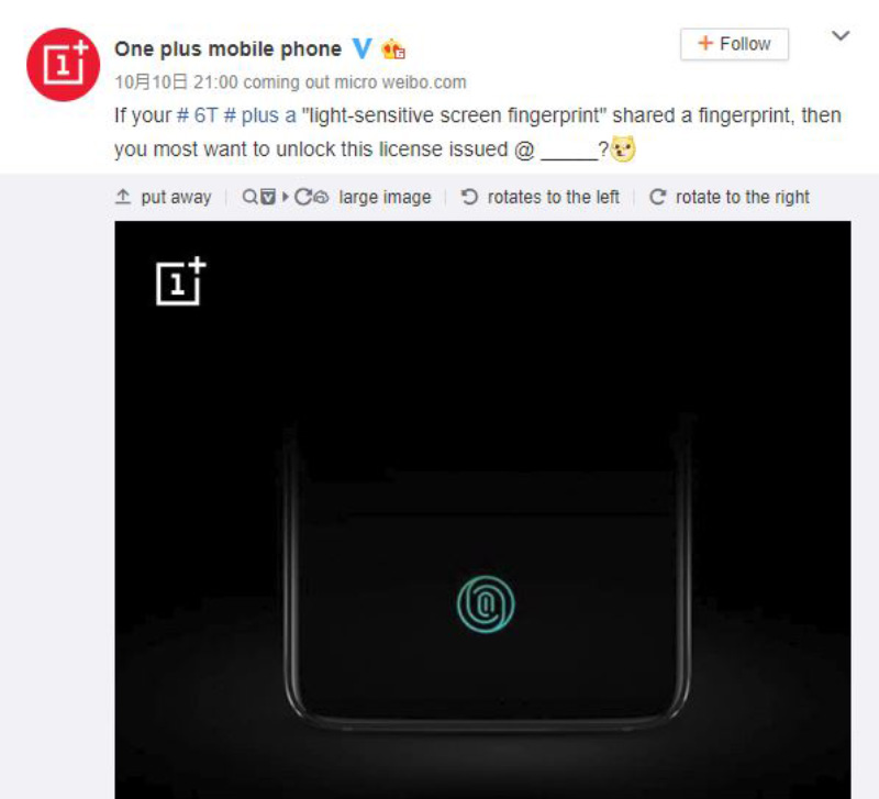 OnePlus 6T Android Pie