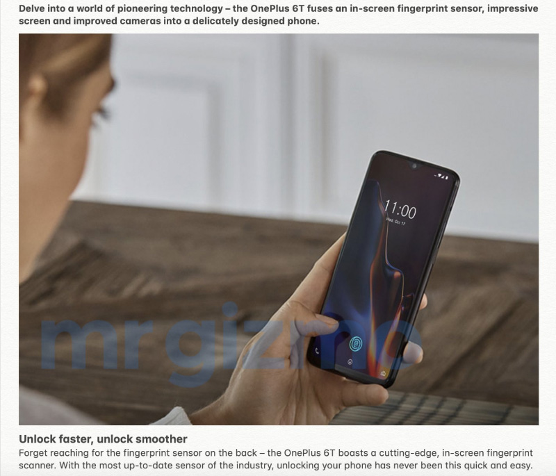 OnePlus 6T Android Pie OxygenOS 1 smartphone