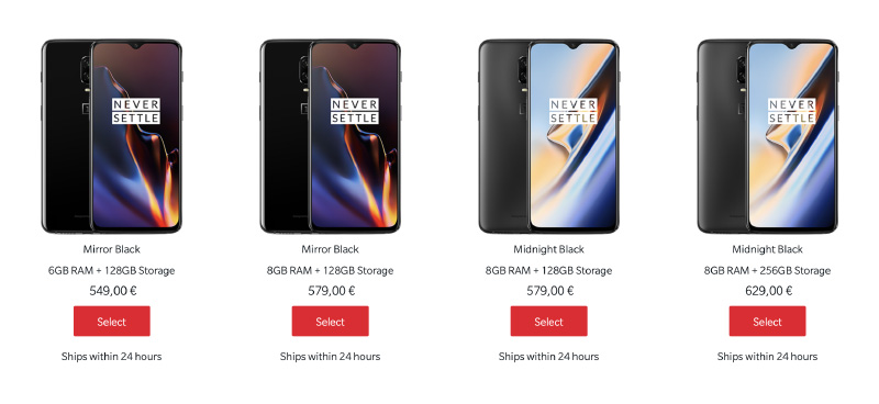 OnePlus 6T Android Pie OxygenOS 1
