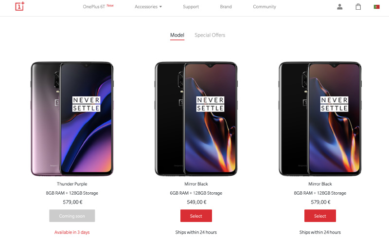 OnePlus 6T Thunder Purple Android smartphone