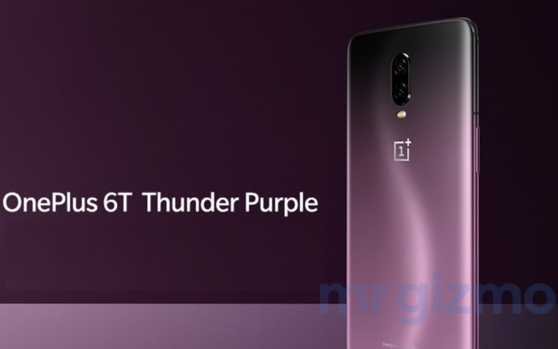 OnePlus 6T Thunder Purple smartphone