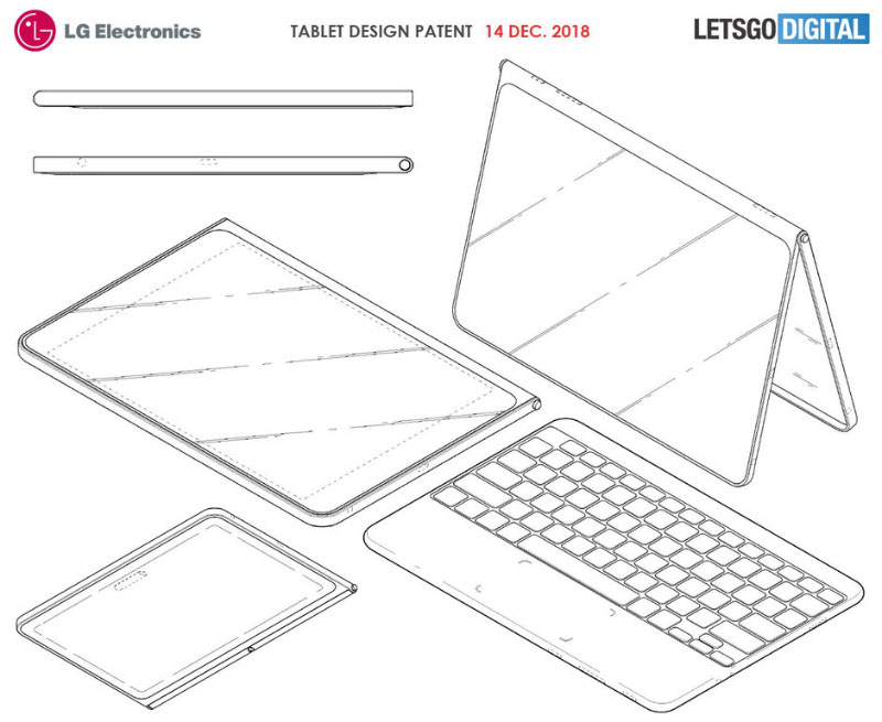 LG tablet dobrável smartphone dobrável Android 1