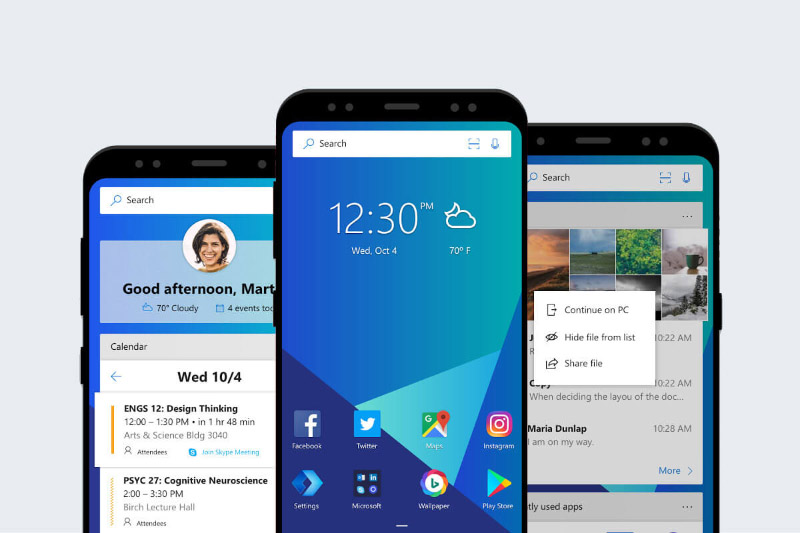 Microsoft Launcher smartphone Android