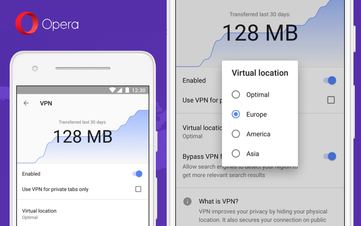 Opera Browser Android VPN