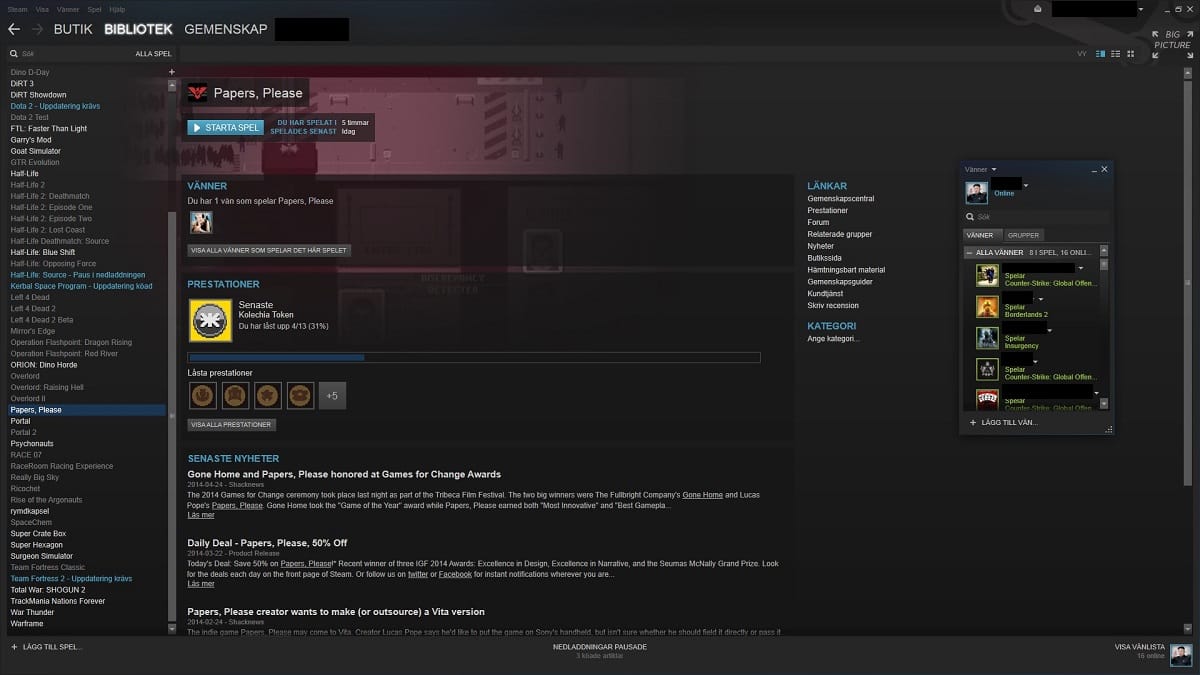 O actual layout da Steam; acreditas que já tem, pelo menos, 6 anos?